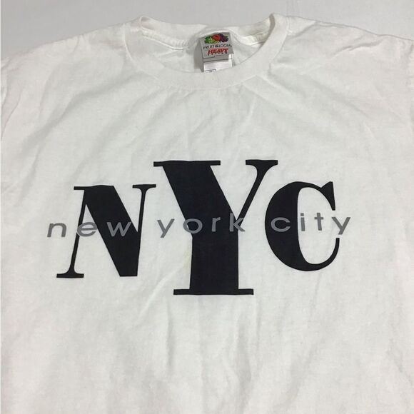 Fruit Of The Loom I Love NYC White Cotton T-Shirts Bundle New York Short Sleeve - Picture 7 of 10